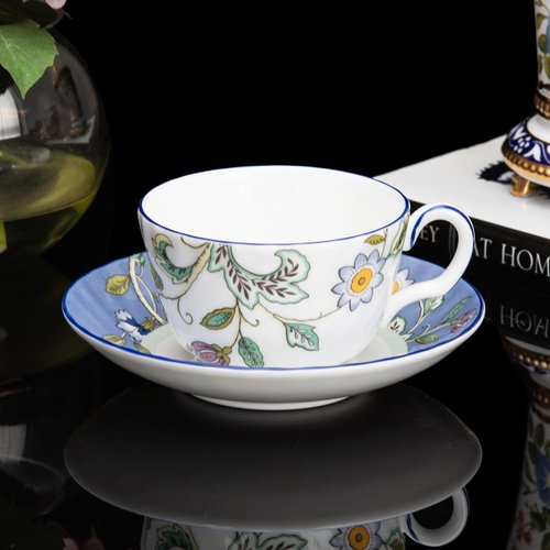 擎上閣裝飾藝術 英國製Minton明頓2003年哈頓花園骨瓷下午茶咖啡杯紅茶杯碟組
