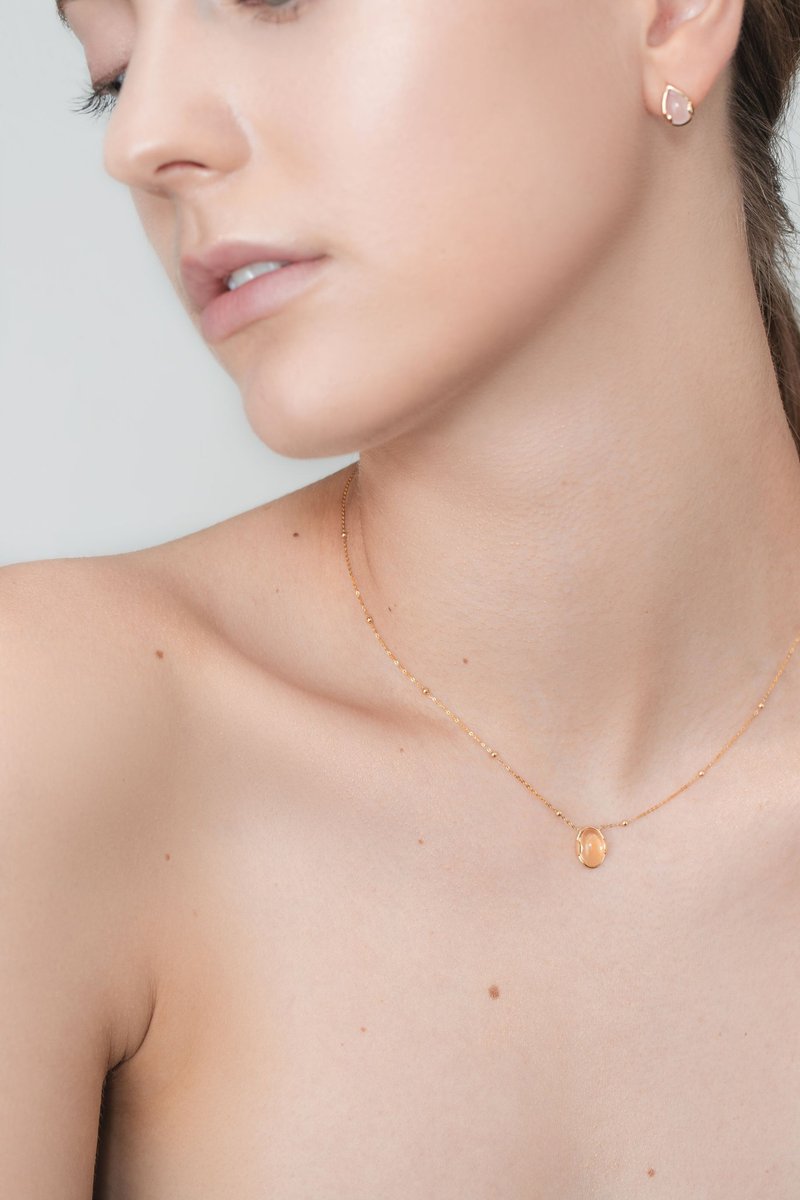 Limited Edition - Meira 18K Solid Gold Citrine Necklace - Necklaces - Semi-Precious Stones Yellow