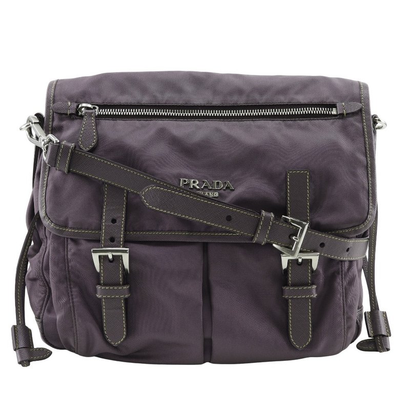 【日本直送】プラダ PRADA ショルダーバッグ BT0687 ナイロン×レザー MIRTILLO 紫 レディース【中古】 - 側背包/斜背包 - 尼龍 紫色