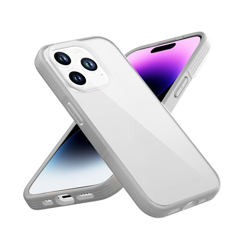 VOYAGE 超軍規防摔保護殼-Pure Sport 淺灰iPhone15 ProMax(6.7) - 手機殼/手機套 - 其他材質 透明