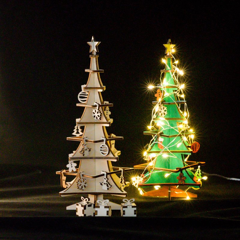 DIY Lovely Wooden Christmas Tree from Japan - Items for Display - Wood Brown