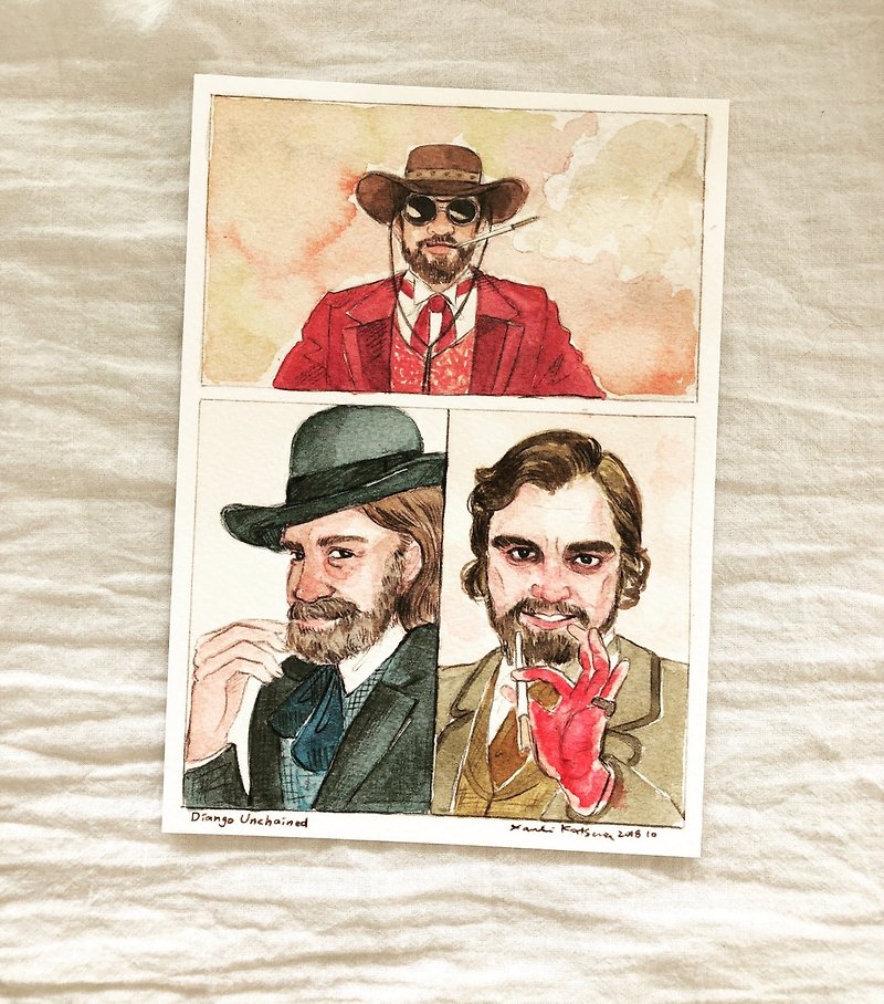 Django Unchained/Django Unchained/Movie Illustration Postcard - Cards & Postcards - Paper 