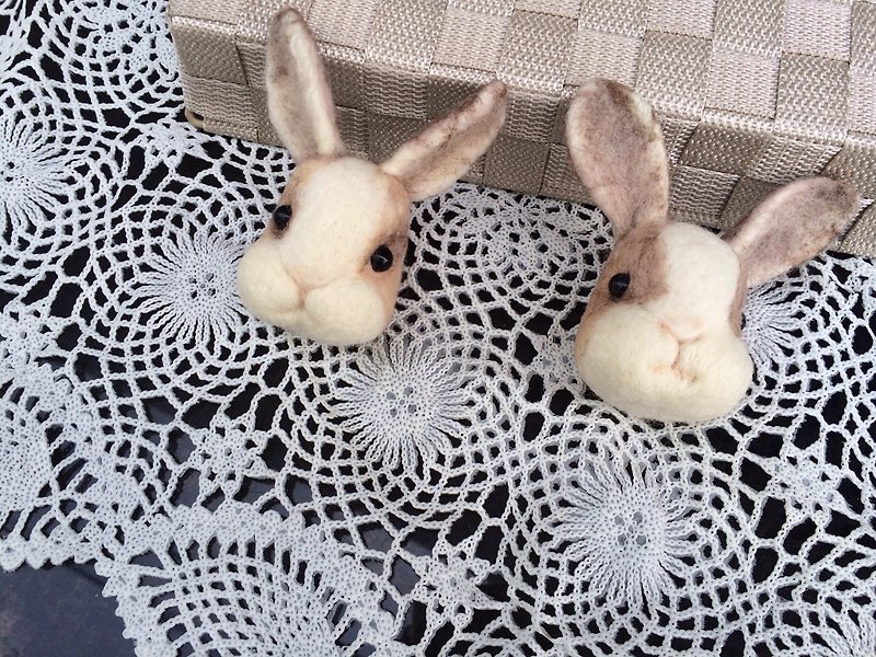 羊樂多羊毛氈樂園 客製兔子 專屬訂單 - 似顏繪/人像畫 - 羊毛 