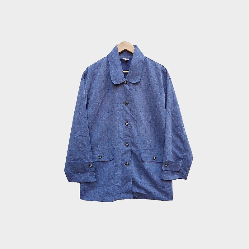 古著襯衫外套 B59 - 男襯衫/休閒襯衫 - 聚酯纖維 藍色
