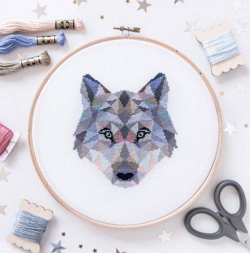 Velvet Pony Wolf Cross Stitch PDF Pattern 十字繡