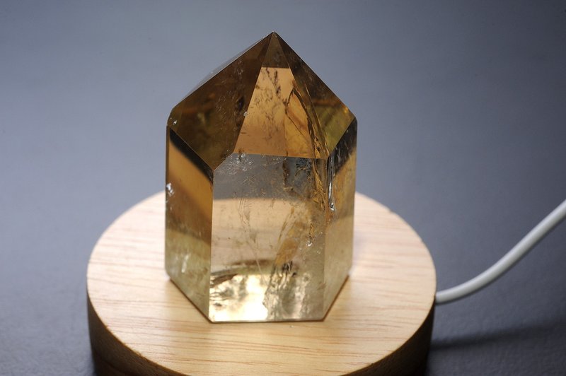 Citrine Pillar Ore/Crystal/Spiritual Practice/Fortune/Fortune/Breakout/Anti-villain - ของวางตกแต่ง - คริสตัล 