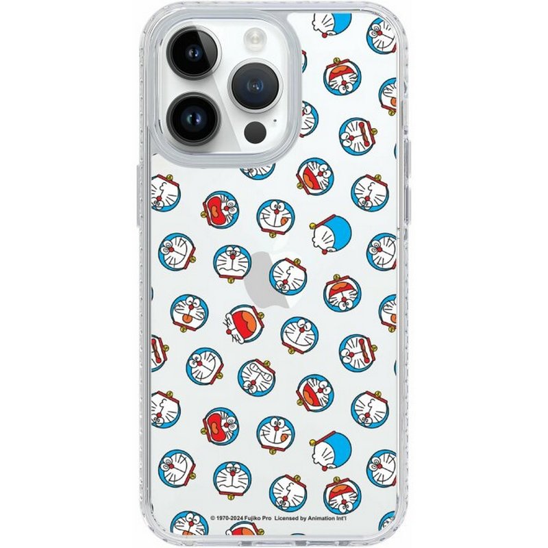 Doraemon Pattern iPhone16Samsungs24GoldenCase/MirrorCase/HybridPlus - Phone Cases - Plastic Multicolor