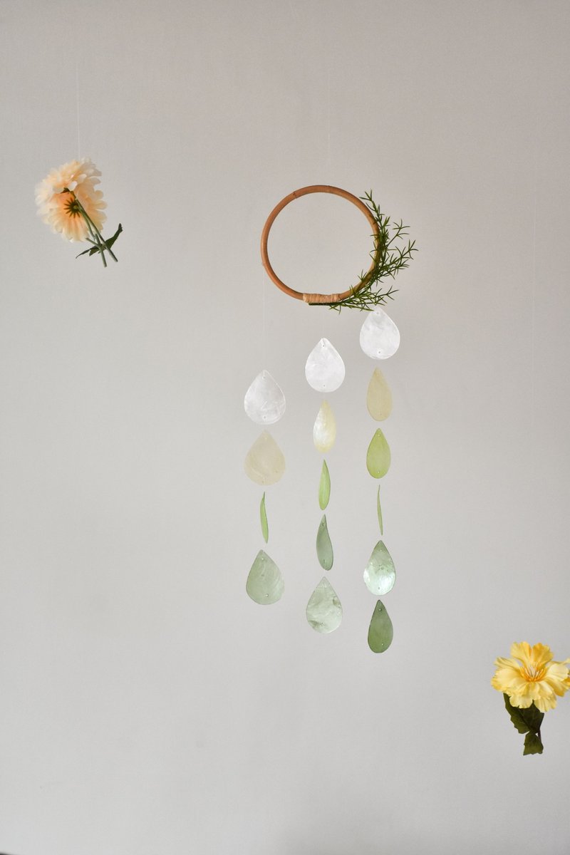 Shell ornaments | Seattle Forest (yellow green) - Wall Décor - Shell Green