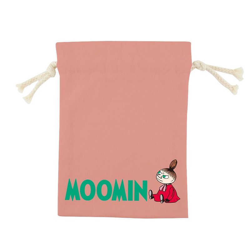 ムーミン認定-LiitleMy Colorドローストリングポケット（ピンク/ 3サイズ） - ポーチ - コットン・麻 ピンク
