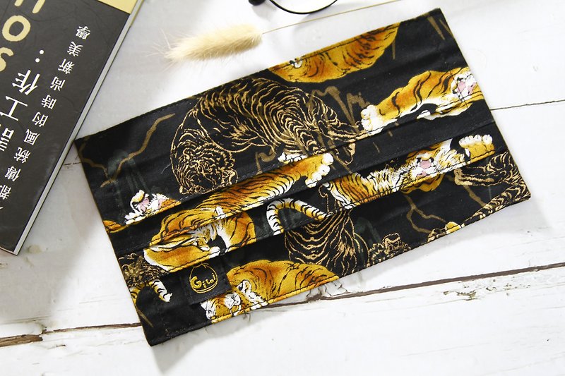 Epidemic Prevention【Gi LAI】Cloth Masks*Tiger タイガー - หน้ากาก - ผ้าฝ้าย/ผ้าลินิน สีดำ