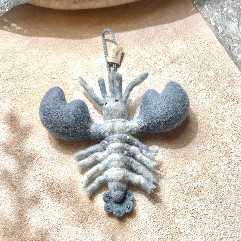 夢幻水寶 — 水中寶石藍螯蝦 • 羊毛氈掛飾 - 吊飾/掛飾 - 羊毛 藍色