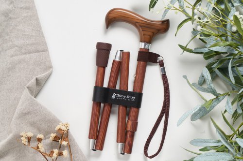 Merry Sticks 悅杖 長輩生日禮物 / 登山 / 母親節禮物 / 天然木紋折疊手杖 - 栓木