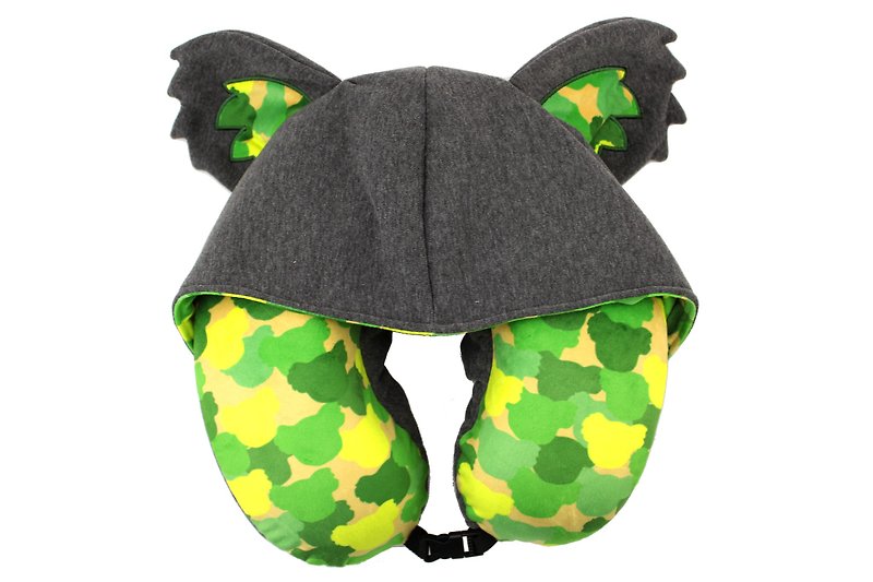 Ani-Hoodie Koala Memory foam Hoodie Neck Cushion - หมอน - ไฟเบอร์อื่นๆ สีเขียว