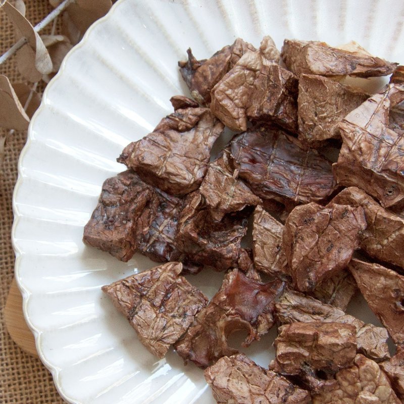【Raw Market 肉麻吉】綿綿牛肺薄片 - 寵物零食/肉乾 - 新鮮食材 咖啡色