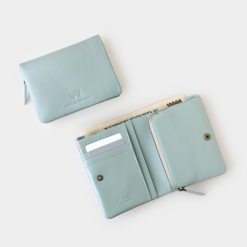 pinsel wallet : pastel blue - 錢包/皮夾/長短夾 - 真皮 