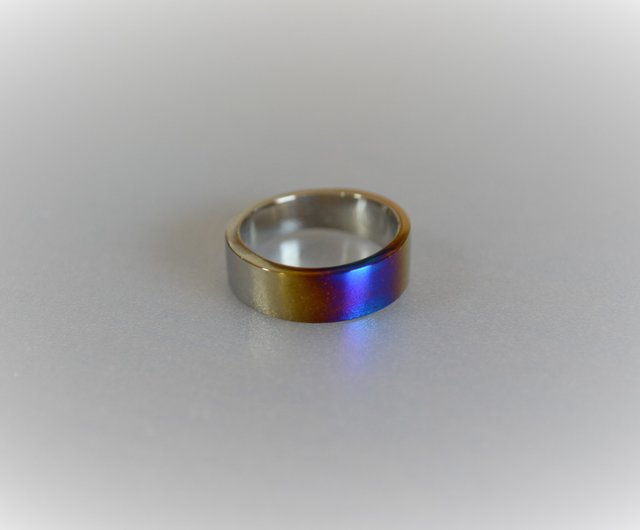 titanium ring・blue right・チタンリング・青い光２・B・9号