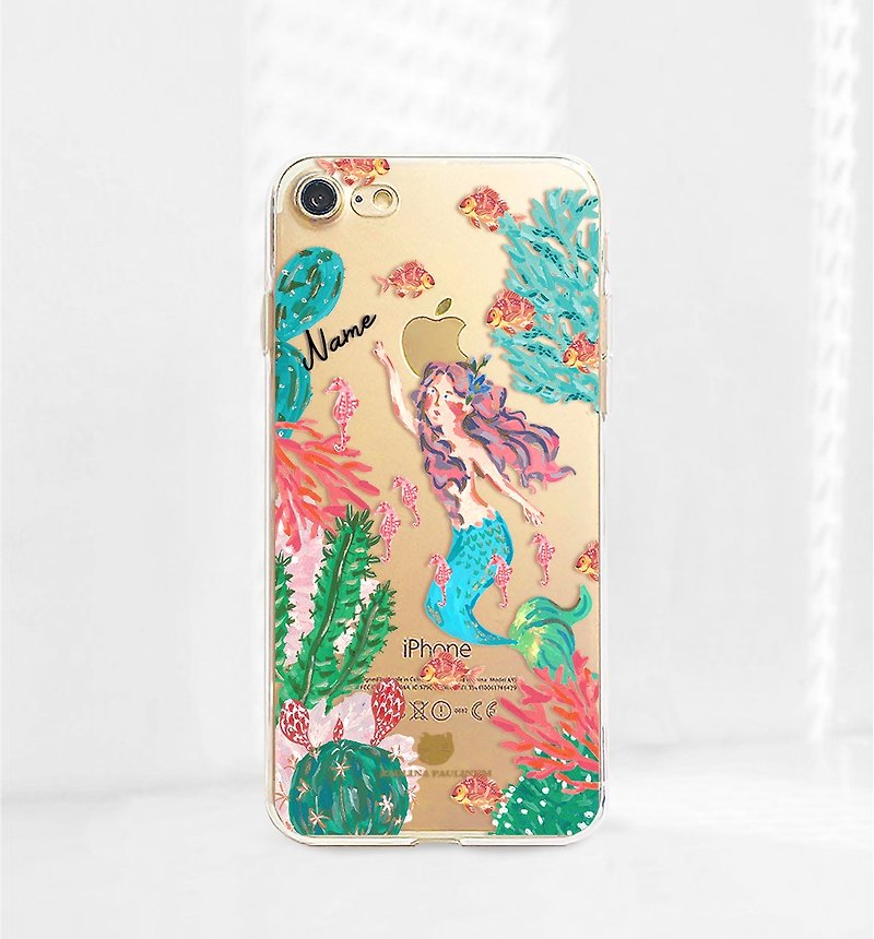 塑膠 手機殼/手機套 多色 - 美人魚手機殼iPhone 11 pro max免費刻字iPhone XS