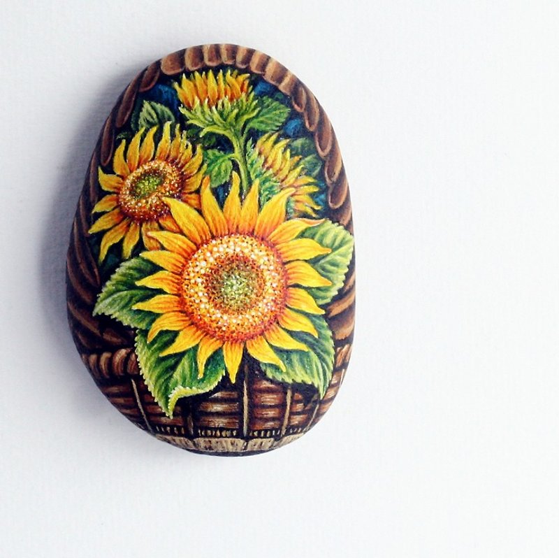 Flower Stone painting. - Other - Stone Multicolor