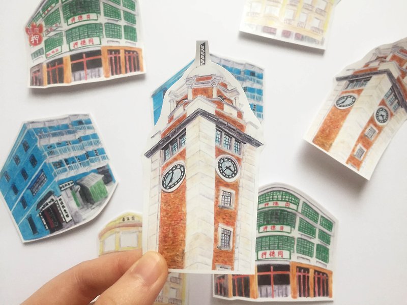 Paper Stickers - Hong Kong Series-Hong Kong Building Stickers