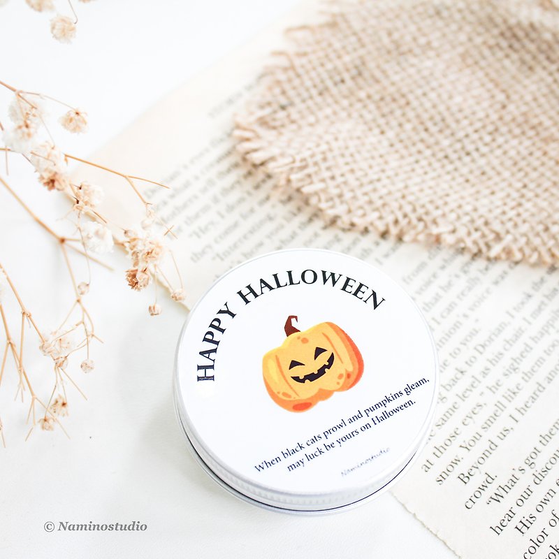 Scented candle, 30 g. Happy Halloween gift, giveaway - Candles & Candle Holders - Other Materials White