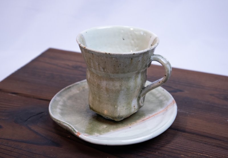 新緑窯変2022 珈琲カップ揃え - 杯子 - 陶 綠色