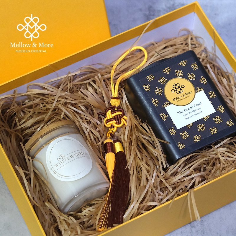 【Festive Gift Box】Mellow & More x inthe.whitewood - Tea & Candle Gift Box - Tea - Fresh Ingredients 