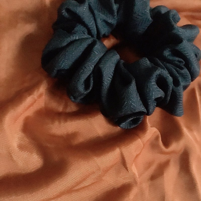 Dr. Pumpkin large intestine flower hair ring (large intestine ring) // frost drop - ที่คาดผม - ผ้าฝ้าย/ผ้าลินิน สีน้ำเงิน