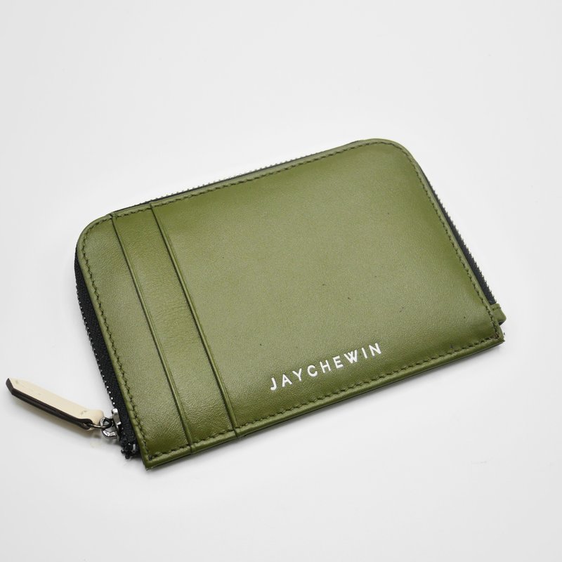 ALMOSTPERFECT - Flat Wallet in Olive - 錢包/皮夾/長短夾 - 真皮 綠色