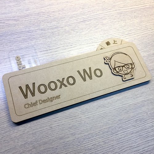 WOOXO木創 WOOXO 方形磁吸個人名牌 狀態牌 OFFICE 客製