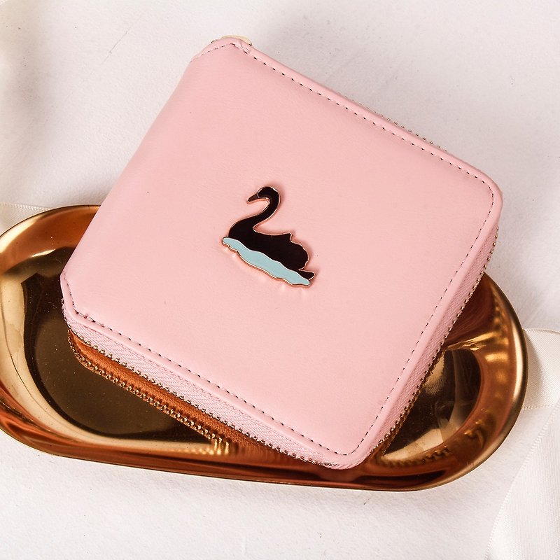 Wangdao creative square short paragraph purse card pack bills position card gems black swan lightning macarons - Wallets - Faux Leather Multicolor