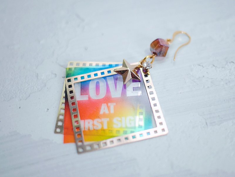 Love at first sign *earrings - Earrings & Clip-ons - Other Metals Multicolor