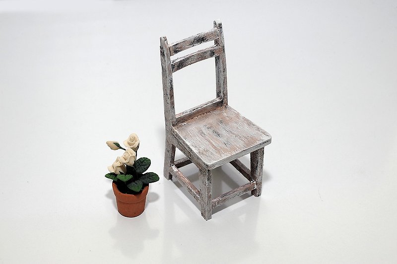 Pocket small things. Model. Miniature. Decoration. 12:1 European wooden chair - งานไม้/ไม้ไผ่/ตัดกระดาษ - ไม้ 
