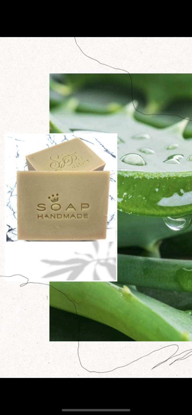 【卡蘿琳手工皂】蘆薈保濕曬前/後調理修護精油沐浴皂 - 肥皂/手工皂 - 植物．花 