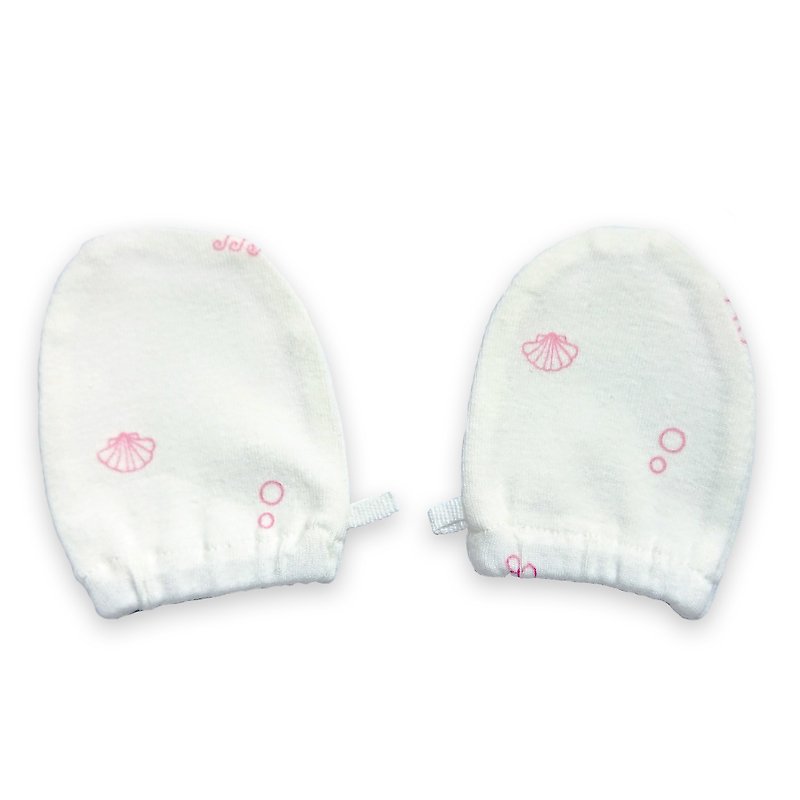 【Deux Filles有機棉】粉色貝殼嬰兒手套 - 其他 - 棉．麻 粉紅色