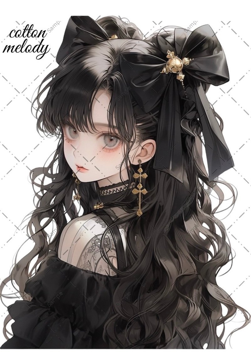 original sticker no.52 人物ステッカー オリジナルステッカー 人物ステッカー 女の子ステッカー オリジナル人物ステッカー - 貼紙 - 紙 
