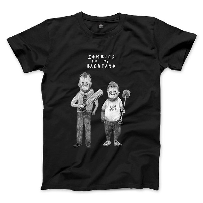 Shaun & Ed-ブラック -ユニセックス T シャツ - Tシャツ メンズ - コットン・麻 ブラック