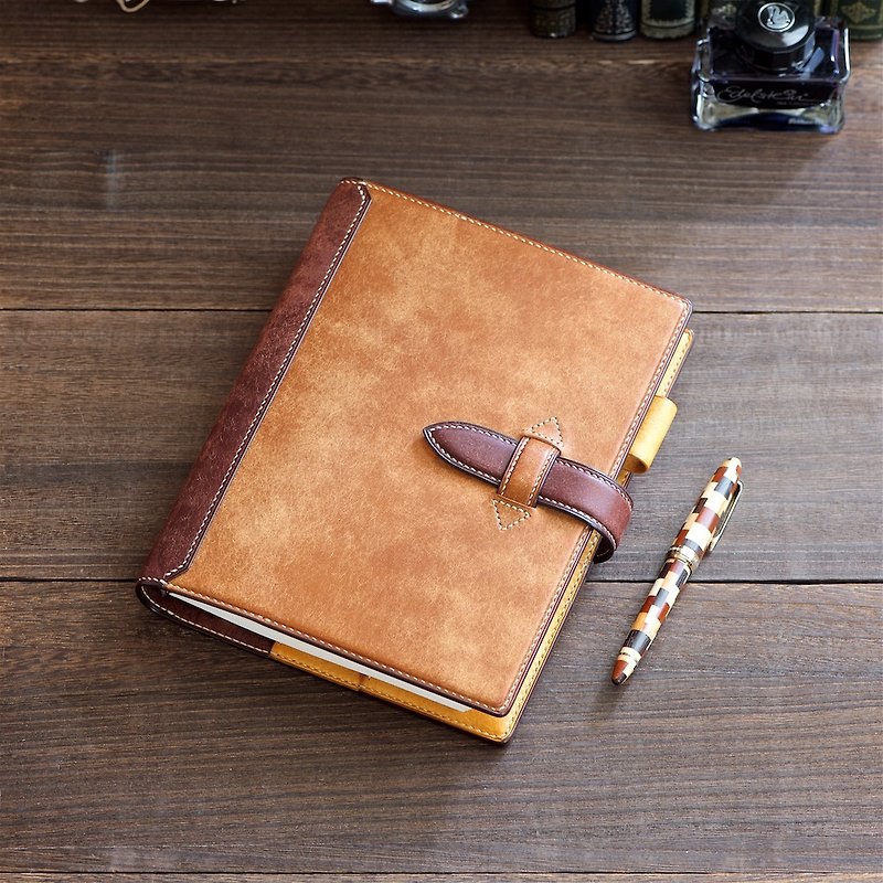 System notebook A5 size color order - Notebooks & Journals - Genuine Leather Brown