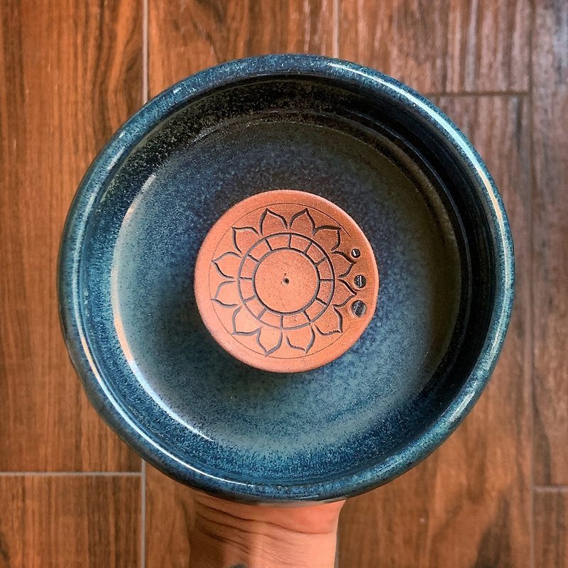 Heart Chakra Meditation Bowl (Galaxy cobalt blue) - Fragrances - Pottery Blue