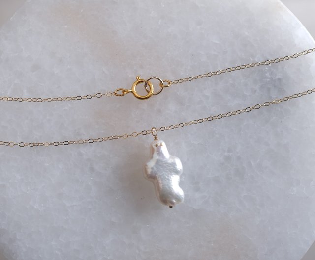 おばけちゃん Draugur necklace ゴースト バロックパール 上質淡水真珠