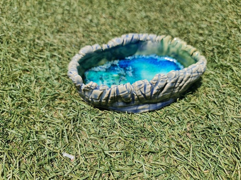 私のプール - 花瓶・植木鉢 - 陶器 ブルー