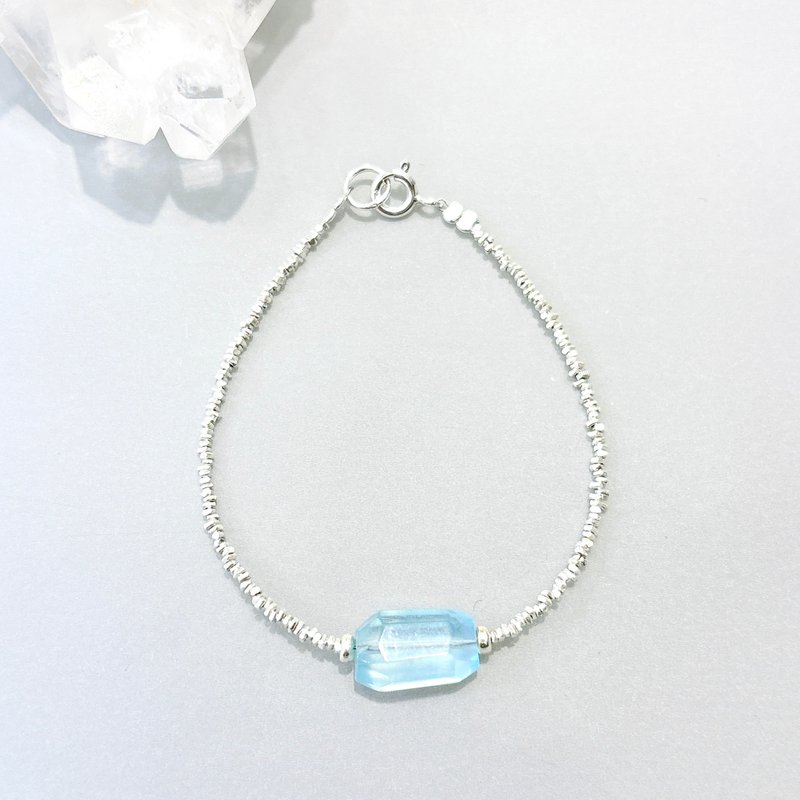 Ops Aquamarine silver bracelet -海水藍寶/限定/高品質/手鍊 - 手鍊/手環 - 寶石 藍色