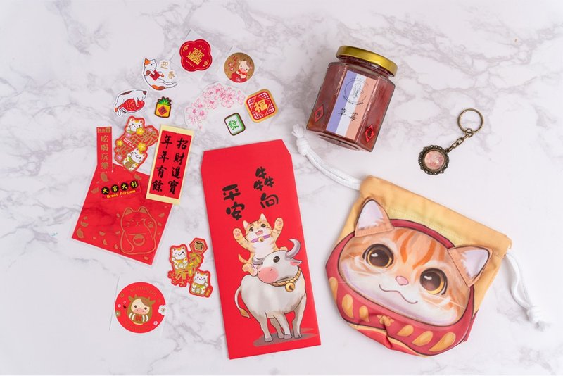 新春過年組合 (橘虎斑貓) - 其他 - 其他人造纖維 橘色