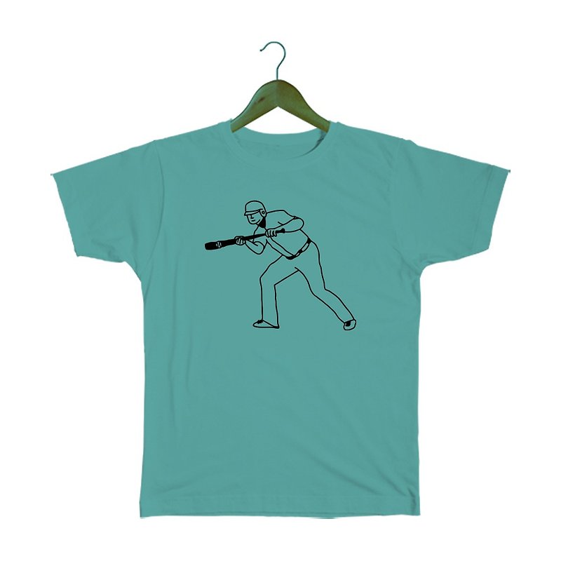 Baseball T-shirt - เสื้อยืดผู้หญิง - ผ้าฝ้าย/ผ้าลินิน สีเขียว