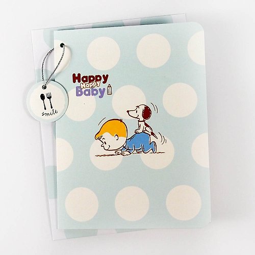 205剪刀石頭紙 Snoopy 祝福給小男孩寶寶【Hallmark 立體卡片 寶貝賀喜】