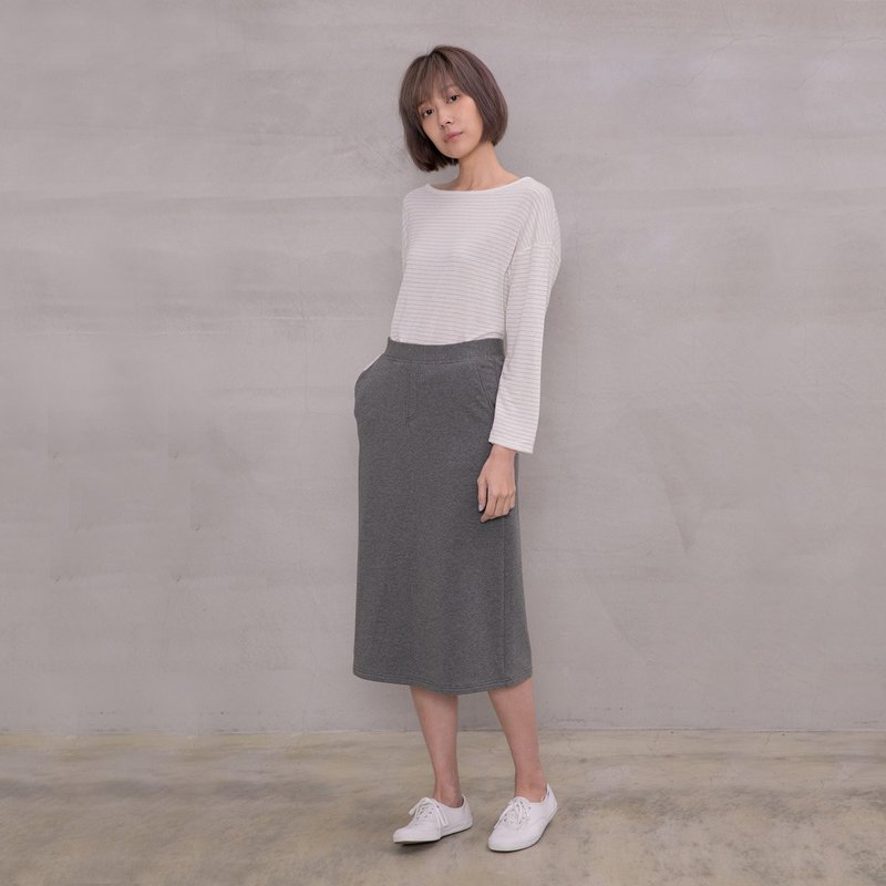 閑適自在針織裙 Peace Of Mind Jersey Skirt - 裙子/長裙 - 棉．麻 多色