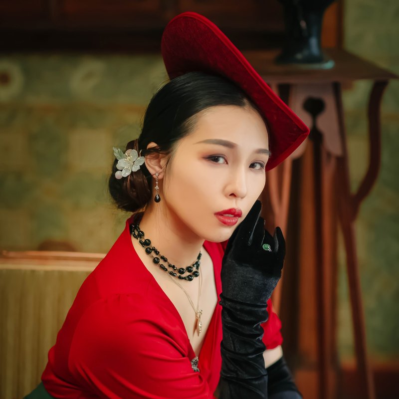 【墨徽閣】開花。結果軟簪/髮夾/小髮釵/髮釵/木簪-共六色 - 髮夾/髮圈 - 銅/黃銅 紅色