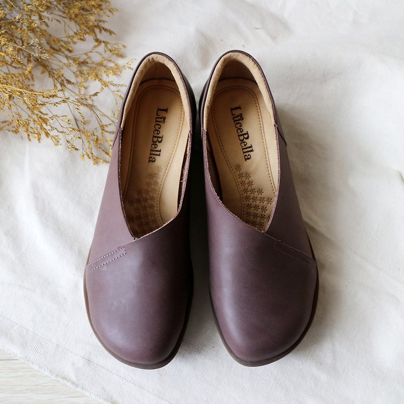 [waltz] wide bread shoes _ café - Women's Casual Shoes - Genuine Leather Brown