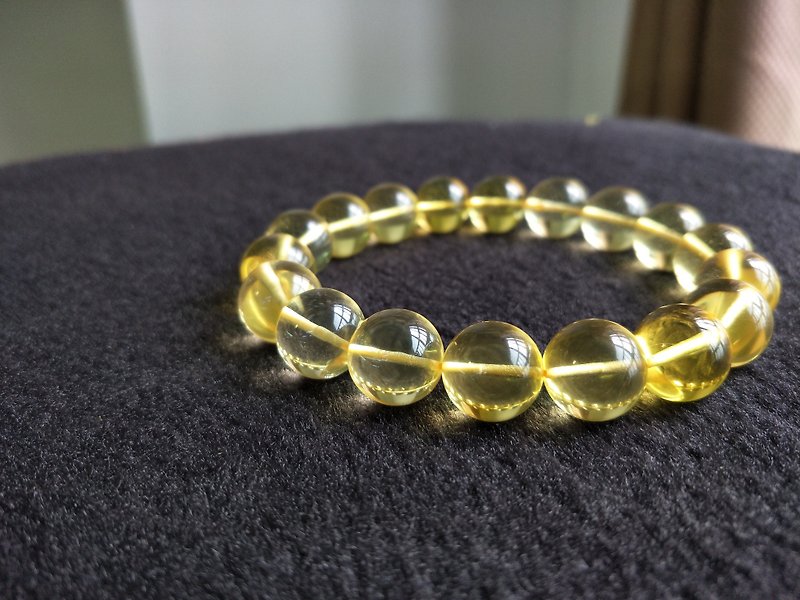 [customized] Amber natural amber bracelet - Bracelets - Gemstone Yellow