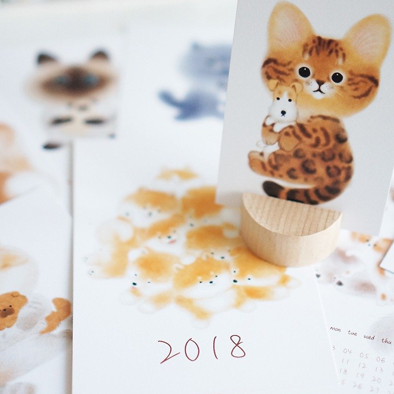 [Unicorn forest] 2018 cat puppy warm calender - Calendars - Paper 
