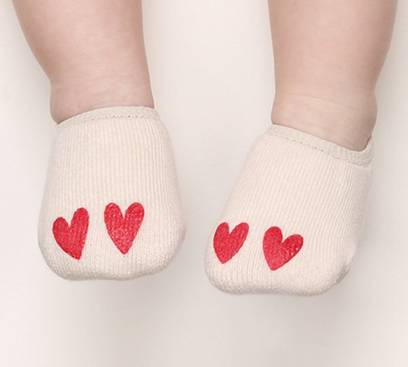 Happy Prince LoveLove嬰童愛心踝襪 韓國製 - 嬰兒襪子 - 棉．麻 多色